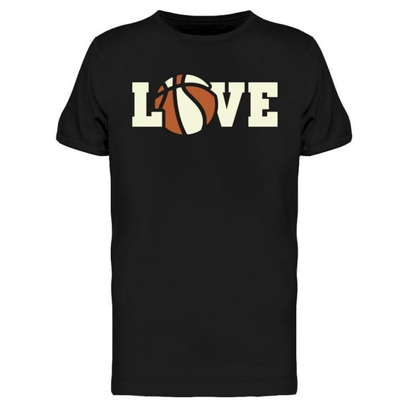 Basketball Love Design T-Shirt Men -Image by Shutterstock, Male x-Large