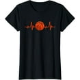 thumbnail image 1 of Basketball Lover Heartbeat Vintage Retro Basketball Player T-Shirt, 1 of 3