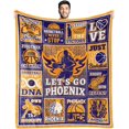 thumbnail image 1 of Basketball Lovers Gifts Blanket, Phoenix Basketball Player Fans Gifts for Men Girls Boys, Basketball Team Gifts Super Soft Flannel Bed Throw Blanket 50"" x 60"", 1 of 6