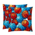 thumbnail image 1 of Basketball Luxurious Velvet Throw Pillow Covers Inserts with Unique Patterns - Set of 2 Chair Pillow Covers, Available in 16x16, 18x18, 20x20 Inches for Any Occasion, 1 of 6