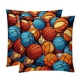 thumbnail image 1 of Basketball Luxurious Velvet Throw Pillow Covers Inserts in 16x16, 18x18, and 20x20 Inches - Set of 2 - Unique Patterns for Throw Pillow Covers for All Occasions, 1 of 6