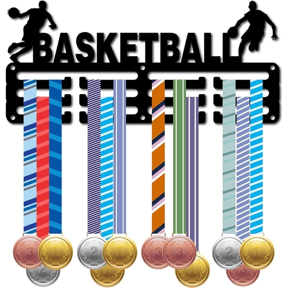 Basketball Medal Holder Medal Hanger Display Rack Sports Metal Hanging Awards Iron Small Mount Decor Awards