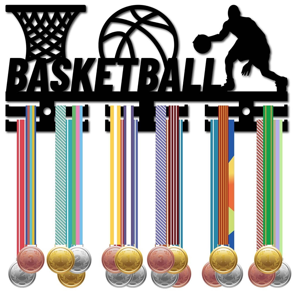Basketball Medal Holder Medal Hangers Display Acrylic Medal Rack Sports ...