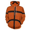 thumbnail image 1 of Basketball Men's Women Vintage 3D Hooded Sweatshirt - All-Season Loose Fit Streetwear, 1 of 6