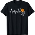 thumbnail image 1 of Basketball Merch Clothes Men Women Boys Girls Kids Basketball Heartbeat Basketball Lover T-Shirt, 1 of 3