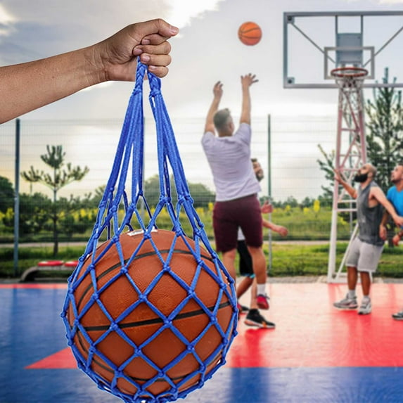 Basketball Mesh Bag | Football Storage Net | Sports Training Equipment Holder | Durable Polyester | Large Capacity Net Sack | Lightweight Portable 58cm | Secure Drawstring Closure for Athletes