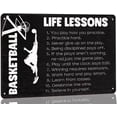 thumbnail image 1 of Basketball Metal Tin Sign Vintage Basketball Poster Plaque Signs Gifts for Boys Room Home Wall Decor Warning Basketball Players Only All Others Will Be Struck Out 8x12 Inch, 1 of 5