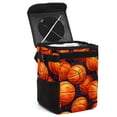 thumbnail image 1 of Basketball Mini Trash Can for Car - Foldable, with Lid, Leak-Proof, Hanging Storage Bag, 1 of 6