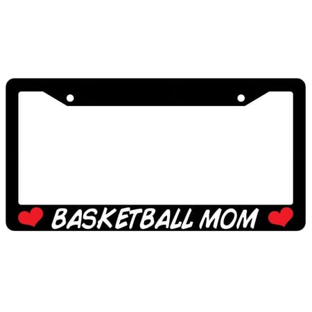 Basketball Mom Black Plastic License Plate Frame AMA AMA
