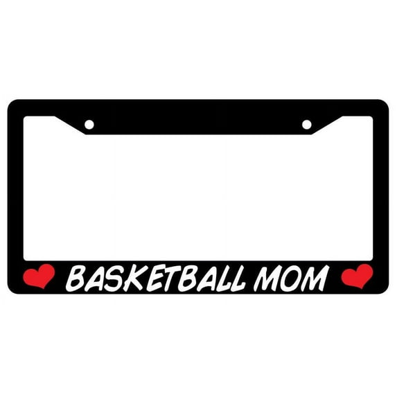 Basketball Mom Black Plastic License Plate Frame AMA AMA