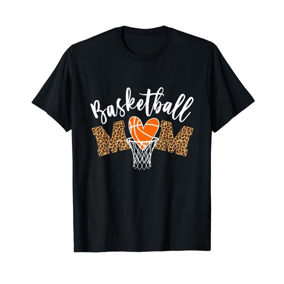 Basketball Mom Cute Novelty Distressed T-Shirt