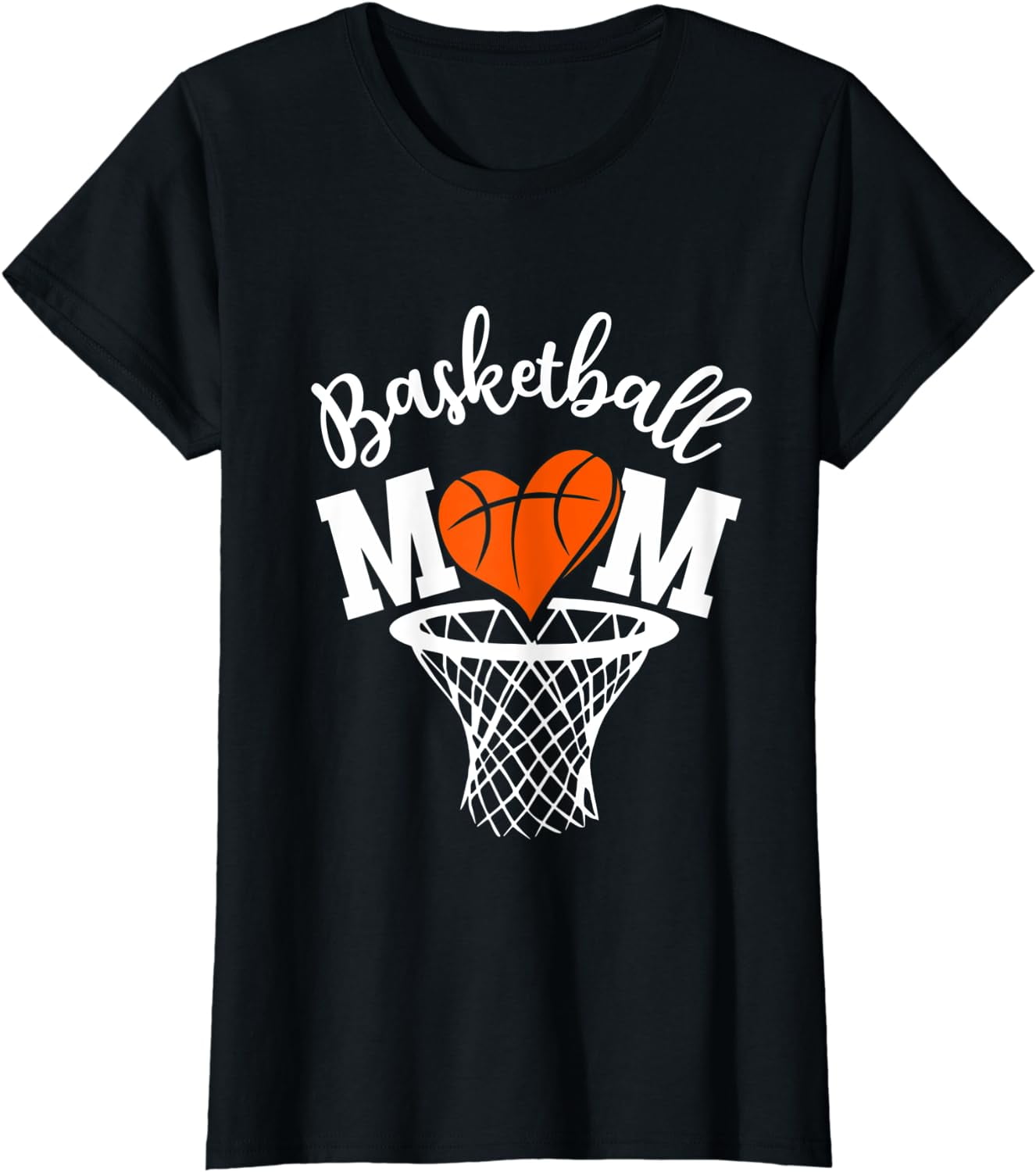 Basketball Mom Cute Novelty Distressed T-Shirt