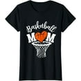 thumbnail image 1 of Basketball Mom Cute Novelty Distressed Women Mother T-Shirt, 1 of 3