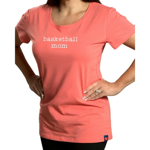 Pavilion Gift Company - Basketball Mom - Extra Large Coral T-Shirt