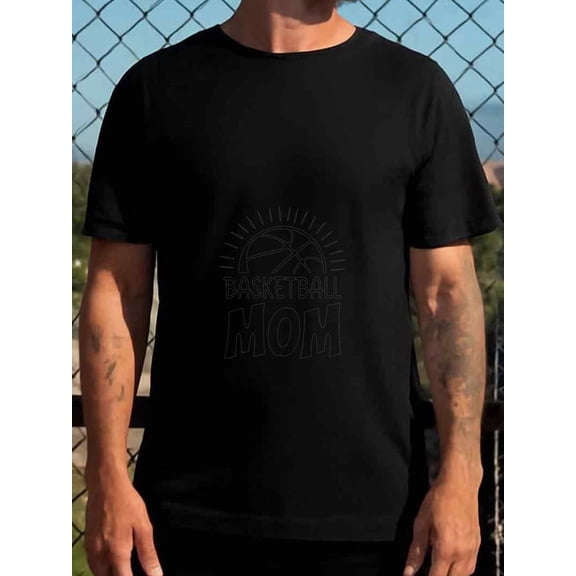 Basketball Mom Tee for men Exercise 180G 100% Cotton black basketball Dumbbell Basic Unisex Shirt Cotton tshirts Retro Unisex Shirt Cotton tshirts Funny Unisex Shirt Cotton tshirts