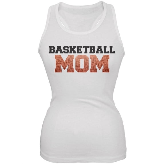 Basketball Mom White Juniors Soft Tank Top - Small