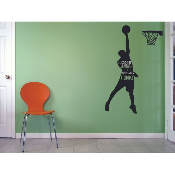 Basketball Motivation Quotes Wall Sticker for Girls/Boys Sports Player Teen Athlete Bedroom Kids NBA World Cup FIBA Sport Fans Rooms Home Art Murals Decals Wall Art Vinyl Decoration Size (10x8 inch)
