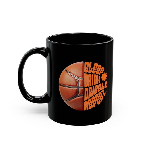 Basketball Mug, Perfect Gift for Basketball Players, Spor Fans, Drinkware for Basketball Lovers, Dribble Design Coffee Cup, Hoops Fanatic