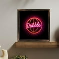 thumbnail image 1 of Basketball Neon Art Wooden Sign Wall Plaque - Vintage Art Decoration, Wall Decoration - Ideal Gift For Home Decoration, Living Room, Bathroom, Bedroom, Garden, Dining, Bar, Cafe, Festival Party Dec, 1 of 7