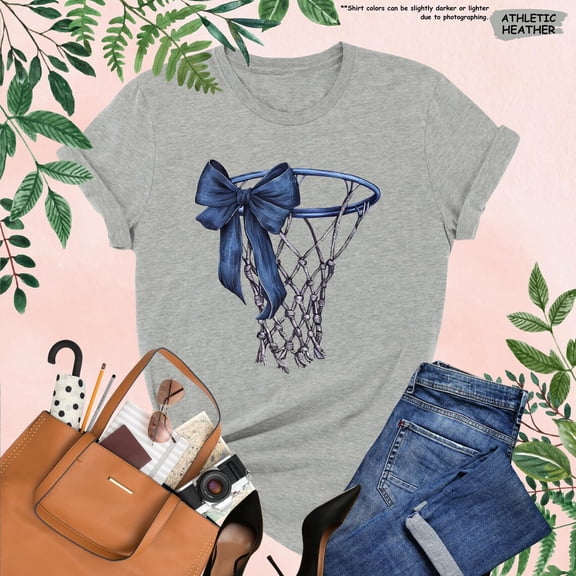 Basketball Net Coquette Bow Shirt, Basketball Coquette Bow Shirt,Basketball Mom,Game Day Basketball,Basketball Mom Shirt,Game Day Vibes All Size S-5Xl