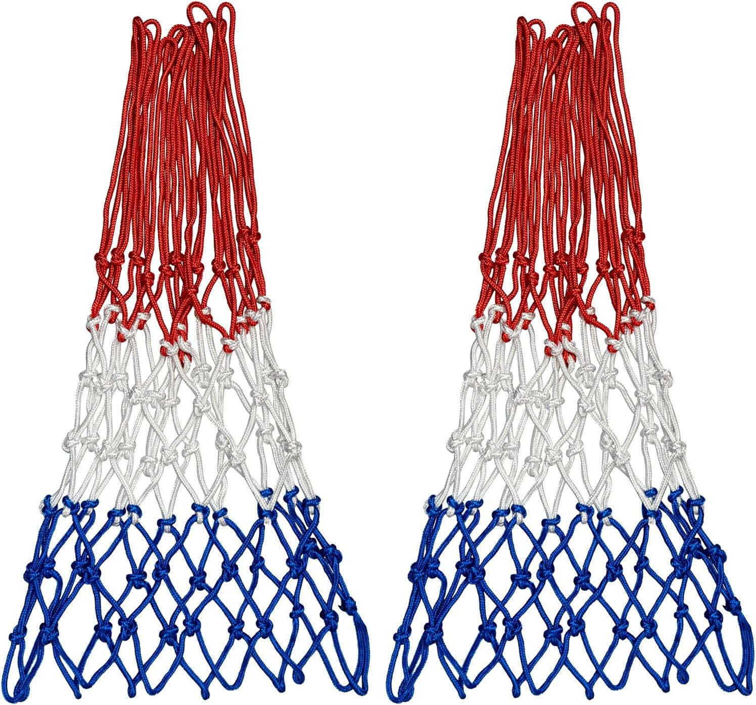 Basketball Net, Heavy Duty Anti Whip Flexible And Durable With High Elasticity For Outdoor Basketball Net Suitable For Intense Games, Red, White, Blue