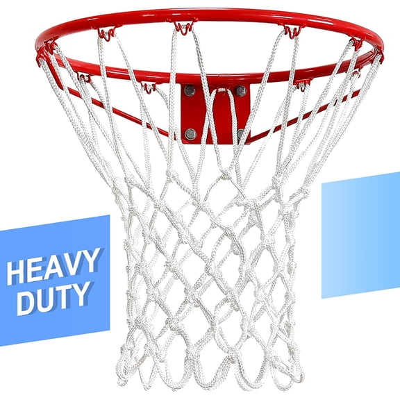Basketball Net Outdoor,(7.16 oz) 12 Loops Professional Heavy Duty Basketball Net Replacement,All Weather Anti Whip, Suitable for Outdoor Standard 12 Loops Basketball Hoop