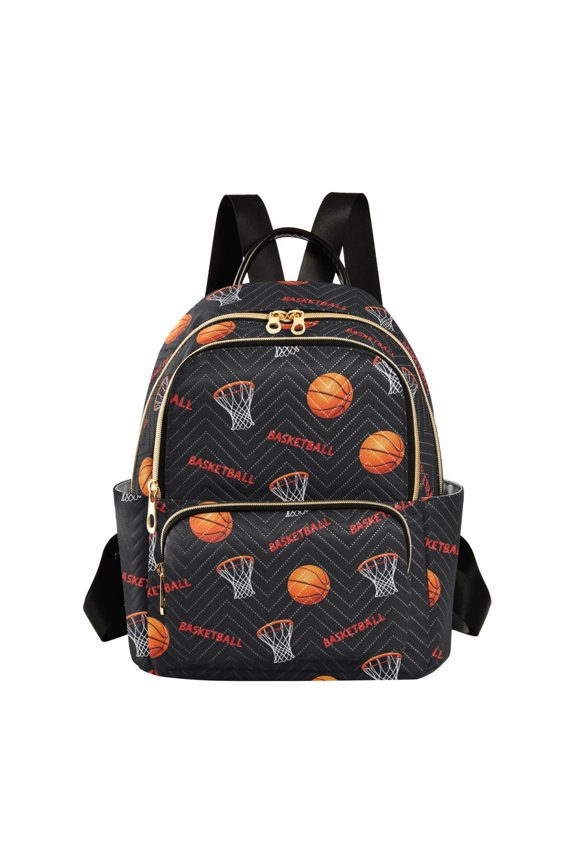 Basketball Net Pattern Fashion Backpack Quilted Lightweight Women Travel Daypack 14L