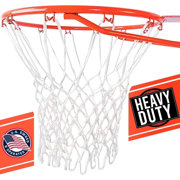 Basketball Net Replacement Heavy Duty - 12 Loops, Professional All Weather anti