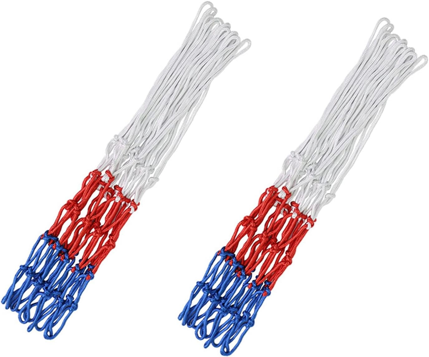 Basketball Net Set Of 2, Heavy Duty All-Weather Mesh Rope Woven With Thickened Standard Size 12 Loops, Suitable For Indoor Outdoor Use