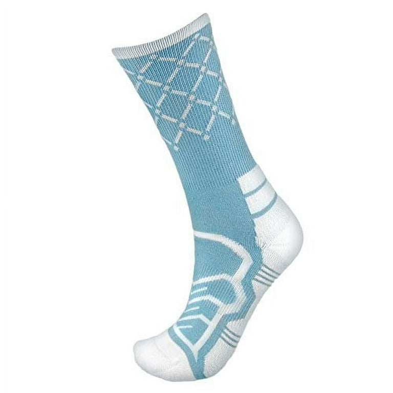 Basketball Net Socks Anax Advantage Cooldry Light Compression Crew Basketball Socks By Crown Sporting Goods Light Blue White Medium