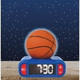 thumbnail image 1 of Basketball Nightlight Alarm Clock, Sleep-Friendly LCD Display, 6 Ringtones, Dimmable Light, Battery Operated, Blue/Orange, 1 of 4
