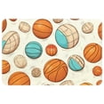 thumbnail image 1 of Basketball Non-Slip Polyester Chair Mat Floor Carpet Door Mat - Machine Washable, 1 of 6