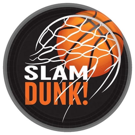 Basketball 'Nothin' But Net' Small Paper Plates (18ct)