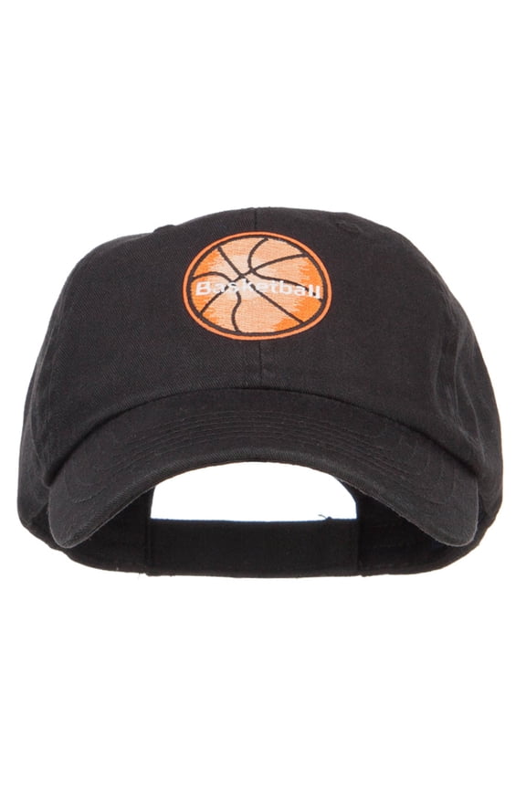 Basketball Patched Low Pet Spun Cap - Black OSFM