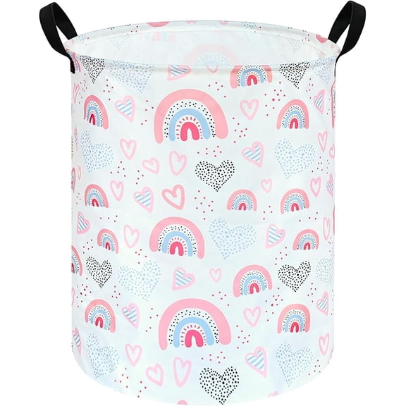 Basketball Pattern Baby Storage Basket Kids Hamper,Waterproof Nursery Bins Organizer Toy Box Laundry Basket Large Canvas for Home/Dorm/Office/Closet/Shelf/Boys Room Decorations