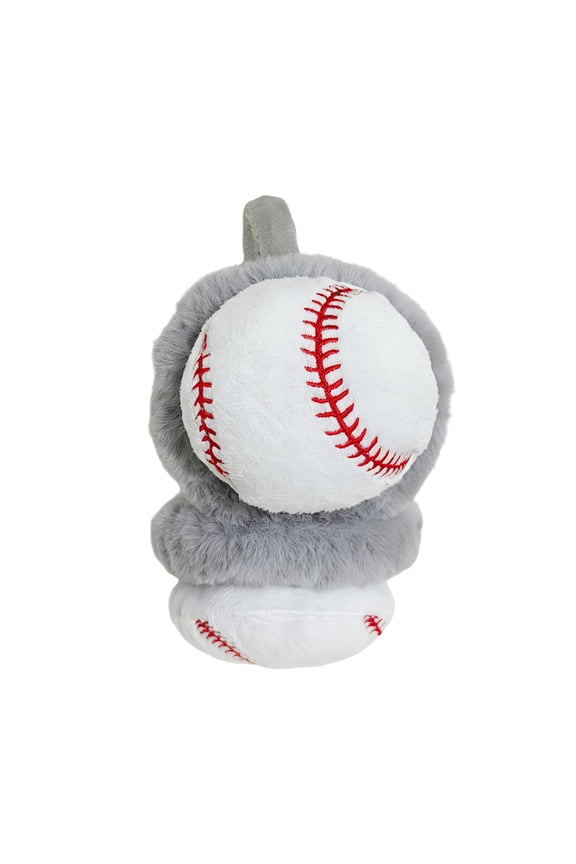 Basketball Pattern Earmuffs,Soft Plush Comfortable Winter Outdoor Ear Warmers,Ear Muffs for Keeping Warm Stopping Cold and Protecting Ears(Gray)