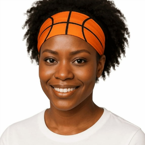 Basketball Pattern Sweatband