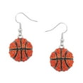 thumbnail image 1 of Basketball Pendant Necklace Earring Rhinestone Crystal Rhodium Plated 17 Inch Snake Chain E0358, 1 of 3
