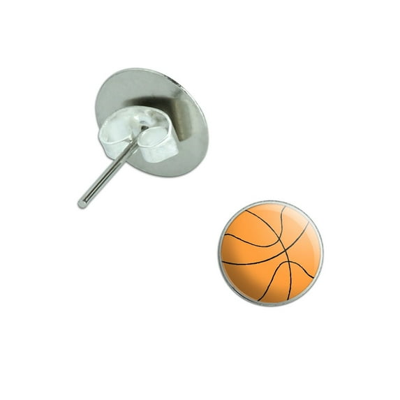 Basketball Pierced Stud Earrings
