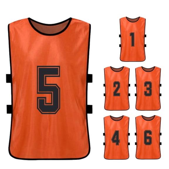 Basketball Pinnies Numbered Football Bibs, Polyester Quick Drying Soccer Jerseys Team Training Practice Sports Vest Fit for Football, Basketball, Volleyball, Hockey