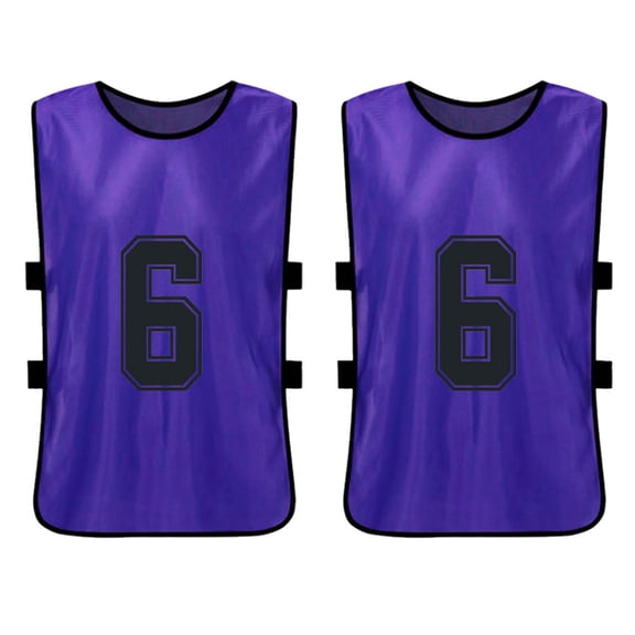 Basketball Pinnies Numbered Football Bibs, Polyester Quick Drying Soccer Jerseys Team Training Practice Sports Vest Fit for Football, Basketball, Volleyball, Hockey