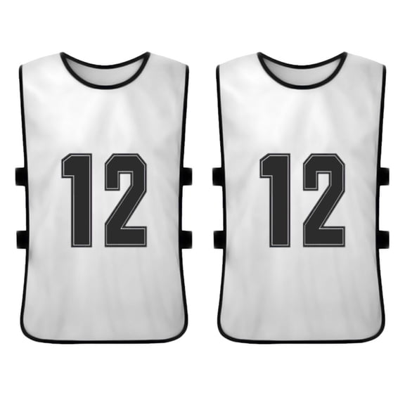 Basketball Pinnies Numbered Football Bibs, Polyester Quick Drying Soccer Jerseys Team Training Practice Sports Vest Fit for Football, Basketball, Volleyball, Hockey