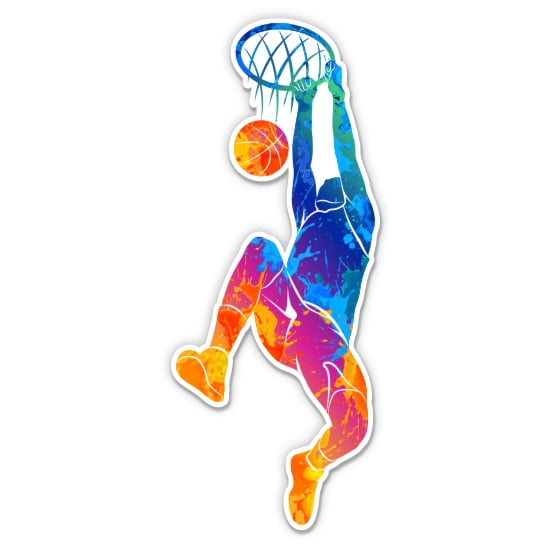 Basketball Player - 3" Vinyl Sticker - For Car Laptop Water Bottle Phone - Waterproof Decal