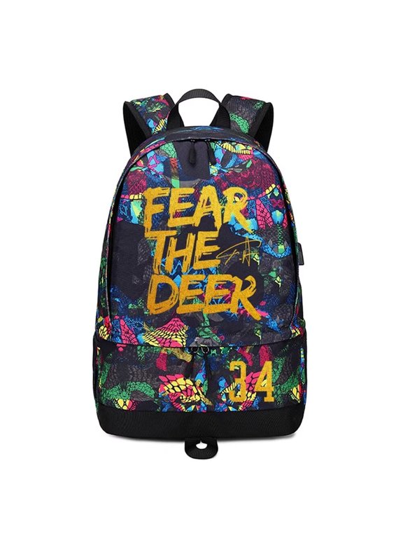 Basketball Player 34 Ball Storage Backpack Sports Equipment Depositary Multifunctional Bag For Men Women (Red - 2)