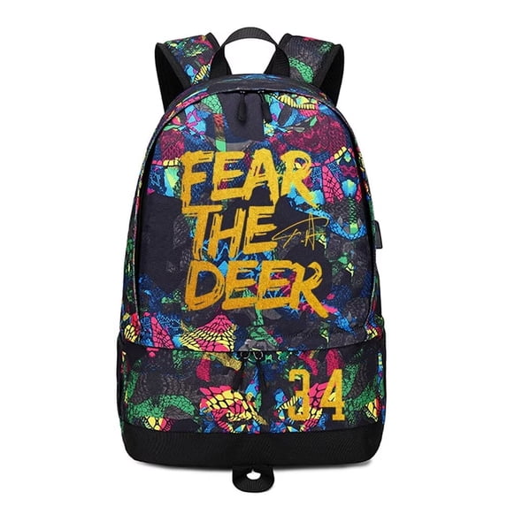 Basketball Player 34 Ball Storage Backpack Sports Equipment Depositary Multifunctional Bag For Men Women (Red - 2)