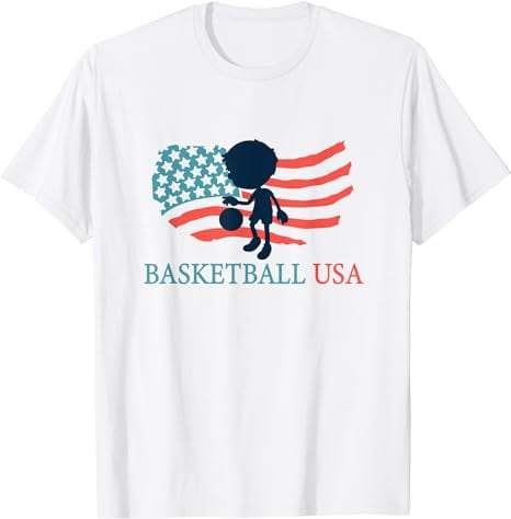 Basketball Player Basketball USA Team Coach American Flag T-Shirt ...