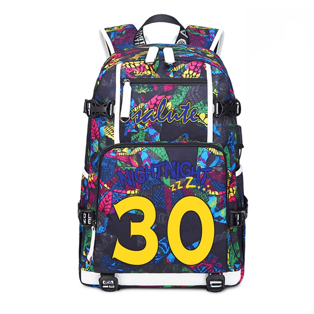 Dazzling Gold Basketball Player #30 Backpack, Large Capacity Sports Fan Bookbag For Men & Women, School, Travel, Gym - View #7