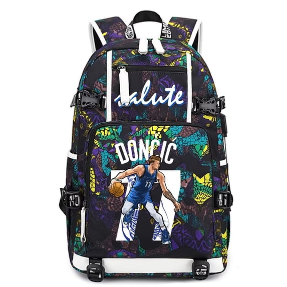 Basketball Player D-oncic Multifunction Backpack Travel Taptop Daypack Fans Bag For Men Women (B-2)