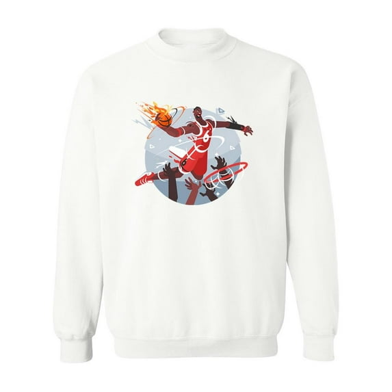 Basketball Player Design Sweatshirt Men -Image by Shutterstock, Male XX-Large