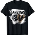 thumbnail image 1 of Basketball Player Game Day Leopard Cheetah Basketball Fan T-Shirt, 1 of 5